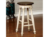 Sabrina Off-White/Cherry Counter Height Stool (Set of 2) - Ornate Home