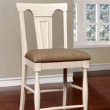 Sabrina OffWhite/Tan Counter Height Chair (Set of 2) - Ornate Home