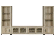Sachin Antique Pine 3 Pc Entertainment Center - Ornate Home