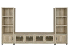 Sachin Antique Pine 3 Pc Entertainment Center - Ornate Home