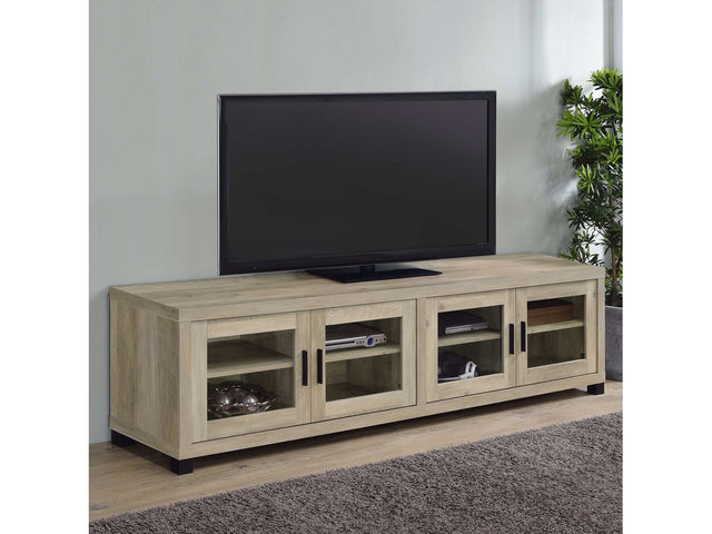 Sachin Antique Pine 79" TV Stand - Ornate Home