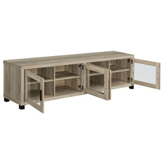 Sachin Antique Pine 79" TV Stand - Ornate Home