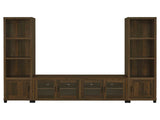Sachin Dark Pine 3 Pc Entertainment Center - Ornate Home