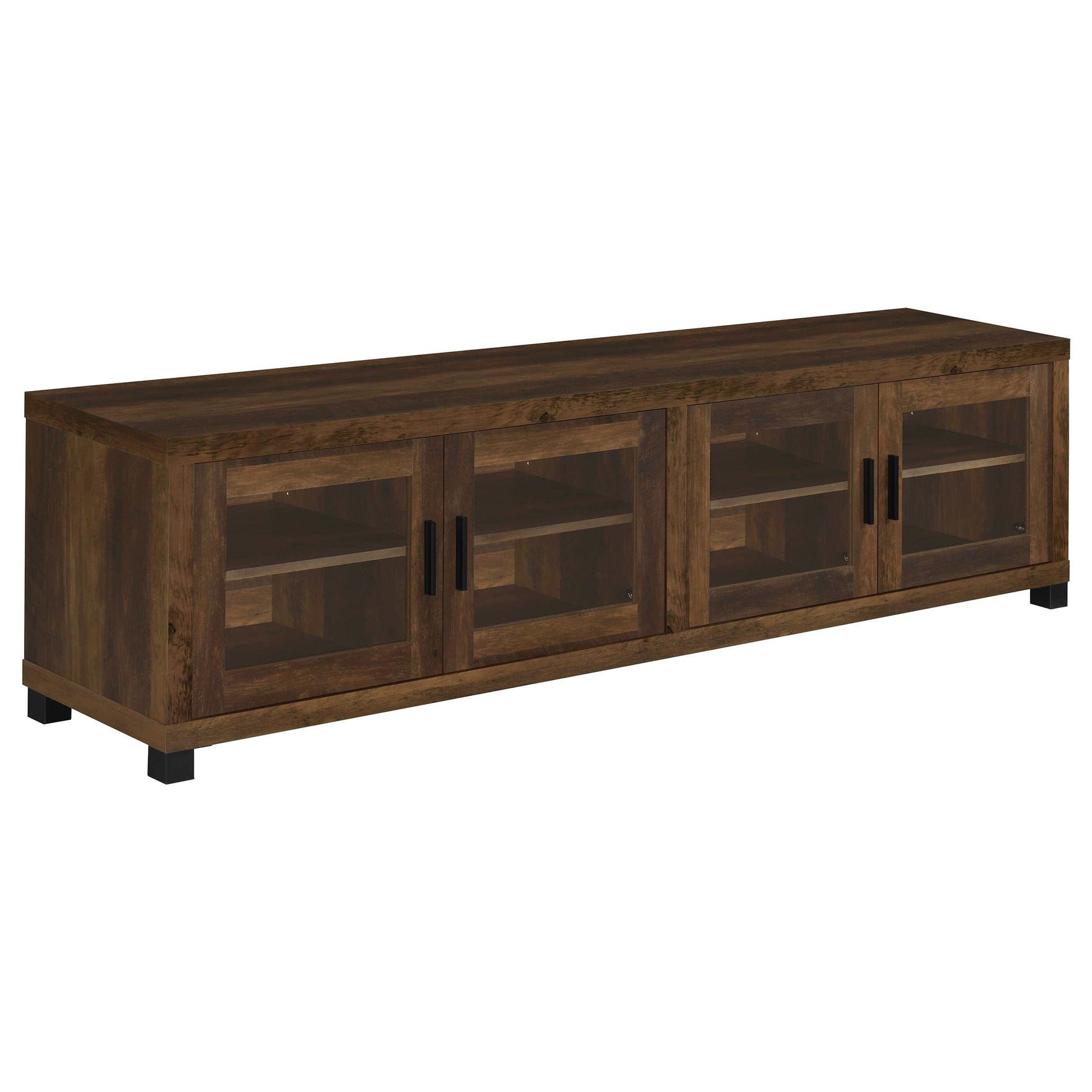 Sachin Dark Pine 3 Pc Entertainment Center - Ornate Home