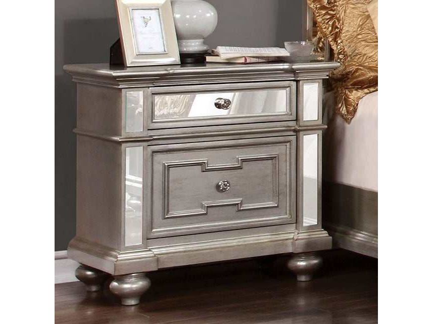 Salamanca Silver Nightstand - Ornate Home