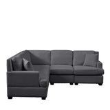 Salinas Premium L-Shaped Sectional Sofa Gray - Ornate Home