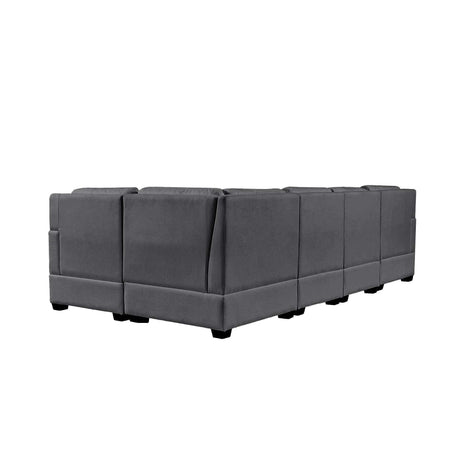 Salinas Premium L-Shaped Sectional Sofa Gray - Ornate Home