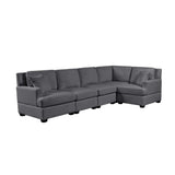 Salinas Premium L-Shaped Sectional Sofa Gray - Ornate Home