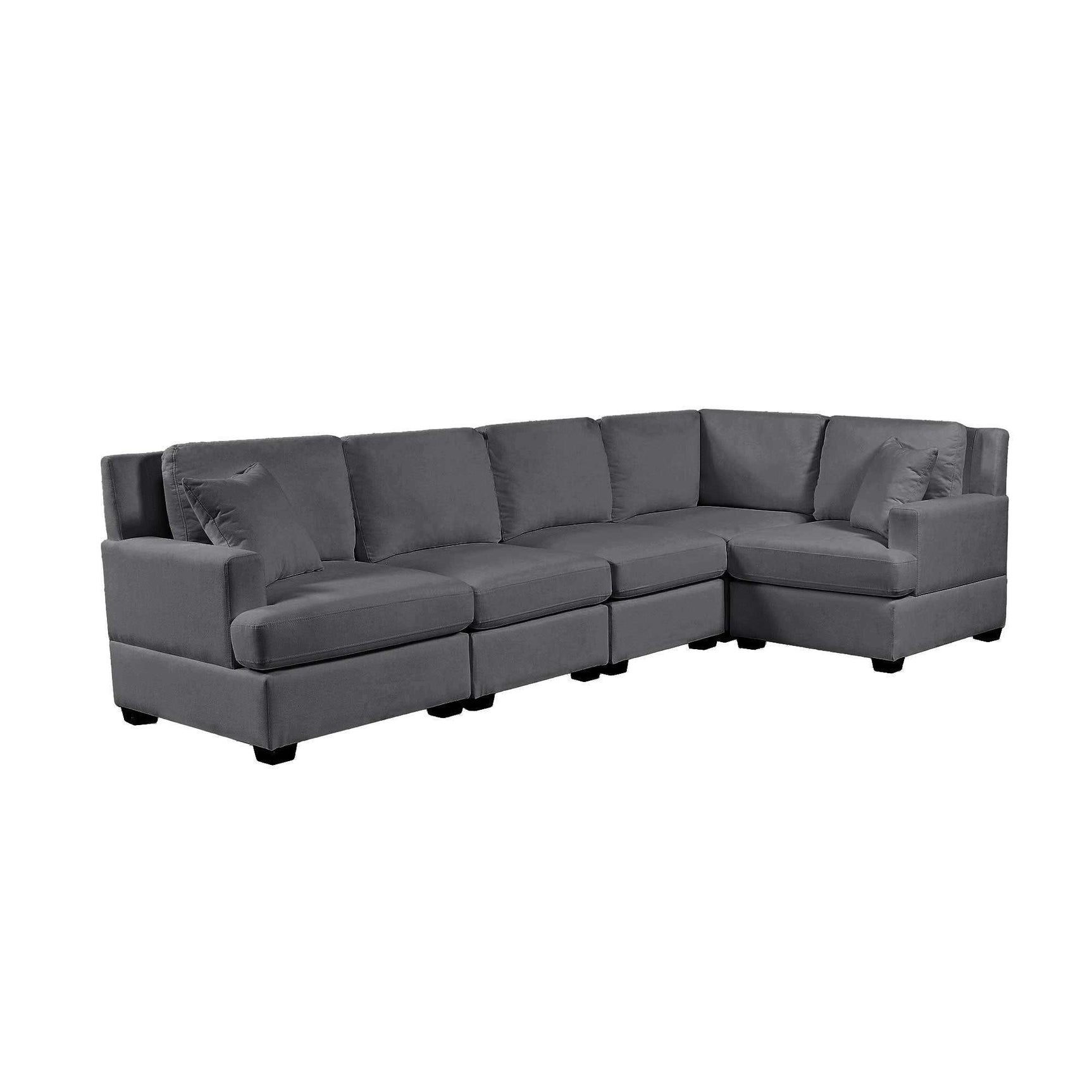 Salinas Premium L-Shaped Sectional Sofa Gray - Ornate Home