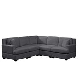 Salinas Premium L-Shaped Sectional Sofa Gray - Ornate Home