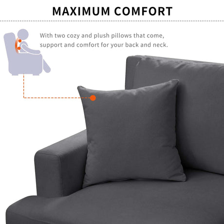 Salinas Premium L-Shaped Sectional Sofa Gray - Ornate Home