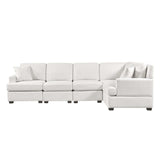 Salinas Premium L-Shaped Sectional Sofa White - Ornate Home