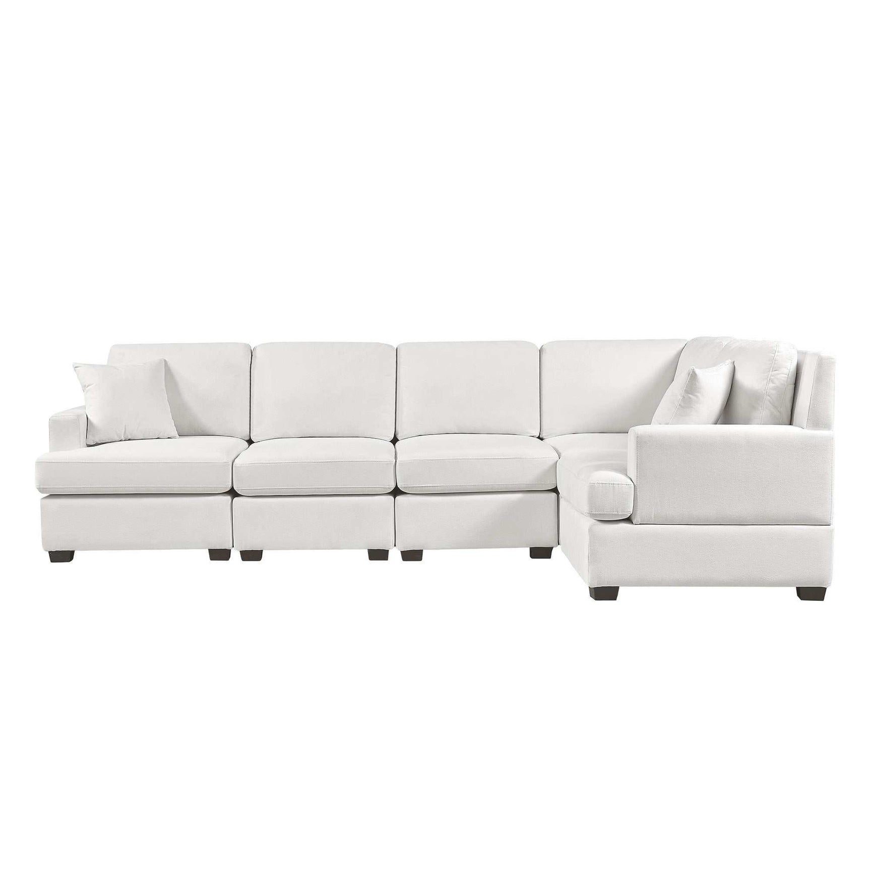 Salinas Premium L-Shaped Sectional Sofa White - Ornate Home