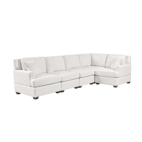 Salinas Premium L-Shaped Sectional Sofa White - Ornate Home