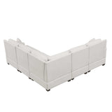 Salinas Premium L-Shaped Sectional Sofa White - Ornate Home