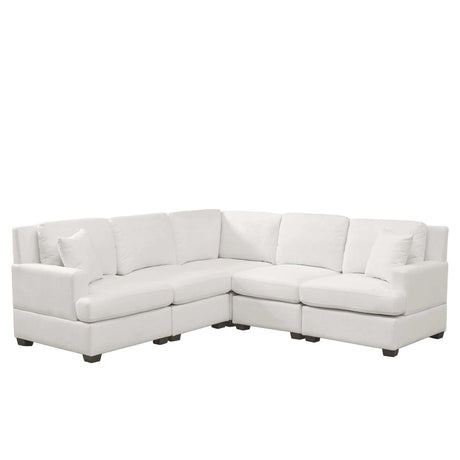 Salinas Premium L-Shaped Sectional Sofa White - Ornate Home
