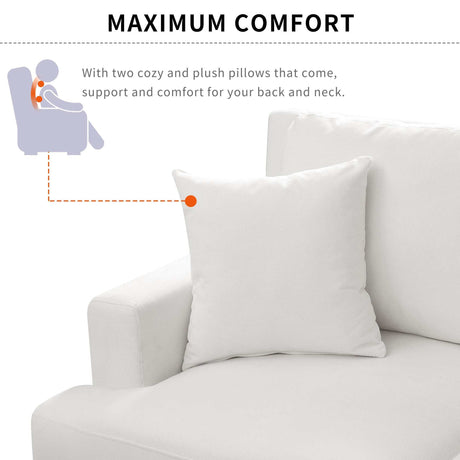 Salinas Premium L-Shaped Sectional Sofa White - Ornate Home