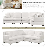 Salinas Premium L-Shaped Sectional Sofa White - Ornate Home