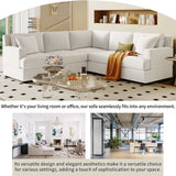 Salinas Premium L-Shaped Sectional Sofa White - Ornate Home
