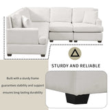 Salinas Premium L-Shaped Sectional Sofa White - Ornate Home