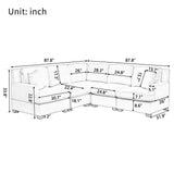 Salinas Premium L-Shaped Sectional Sofa White - Ornate Home