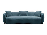 Salton Modern Curved Sofa Blue - Ornate Home