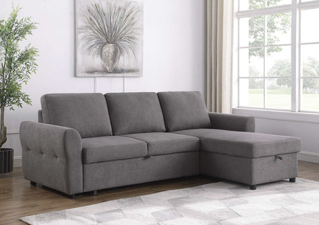 Samantha Grey Sleeper Sectional - Ornate Home