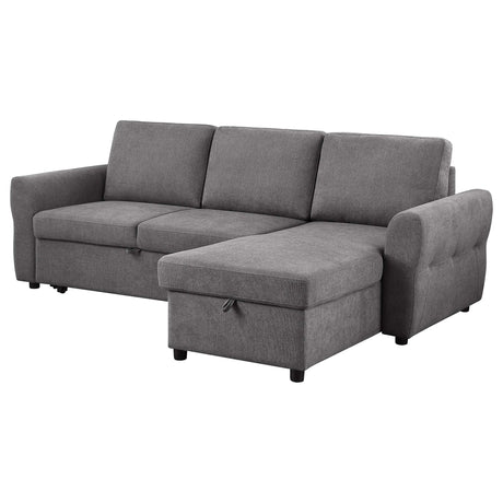 Samantha Grey Sleeper Sectional - Ornate Home
