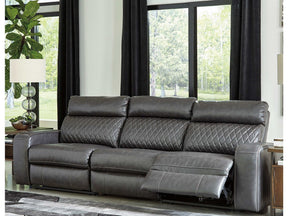 Samperstone Gray 3pc Power Reclining Sectional - Ornate Home