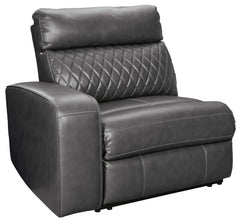 Samperstone Gray 3pc Power Reclining Sectional - Ornate Home