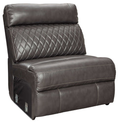 Samperstone Gray 3pc Power Reclining Sectional - Ornate Home
