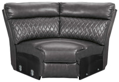 Samperstone Gray 5pc Power Reclining Sectional - Ornate Home