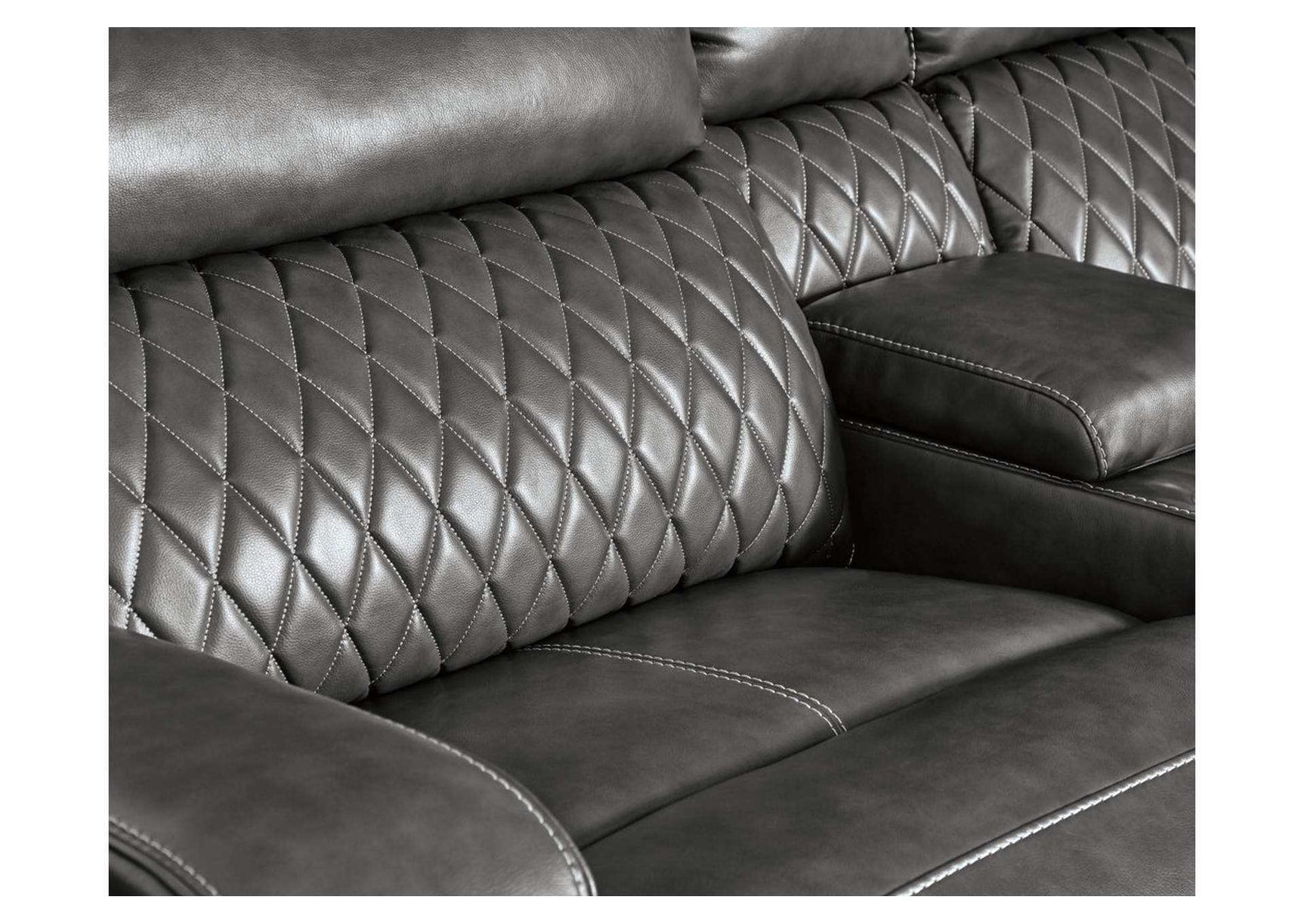 Samperstone Gray 6pc Power Reclining Sectional - Ornate Home