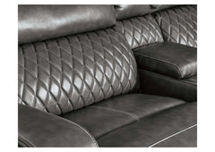 Samperstone Gray 6pc Power Reclining Sectional - Ornate Home