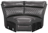 Samperstone Gray 6pc Power Reclining Sectional - Ornate Home