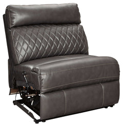 Samperstone Gray 6pc Power Reclining Sectional - Ornate Home
