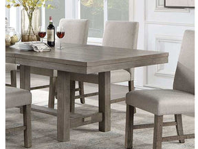 San Antonio Grey Dining Table w/ 1 X 18" Leaf - Ornate Home