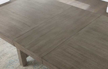 San Antonio Grey Dining Table w/ 1 X 18" Leaf - Ornate Home