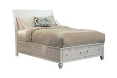 Sandy Beach White 4pc Eastern King Bedroom Set w/ Storage - Ornate Home