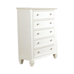 Sandy Beach White 5pc Queen Bedroom Set - Ornate Home