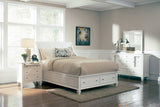 Sandy Beach White Queen Storage Bed - Ornate Home