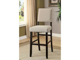 Sania Antique Black & Beige Bar Chair (Set of 2) - Ornate Home