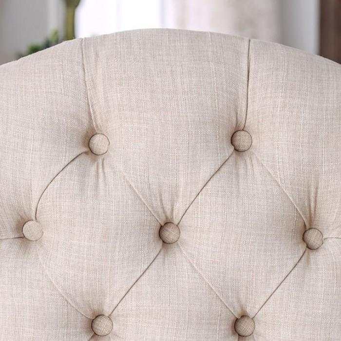 Sania Antique Black & Beige Bar Chair (Winged Backs) (Set of 2) - Ornate Home