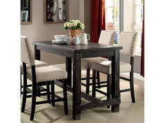 Sania Antique Black Counter Height Table - Ornate Home