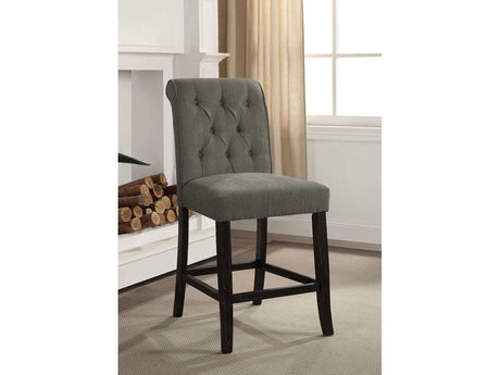 Sania Antique Black & Gray Counter Ht. Chair (Set of 2) - Ornate Home