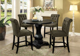 Sania Antique Black & Gray Counter Ht. Chair (Set of 2) - Ornate Home