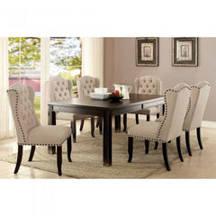 Sania I Beige & Antique Black Side Chair (Set of 2) - Ornate Home