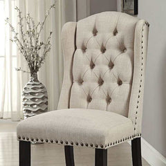 Sania I Beige & Antique Black Side Chair (Set of 2) - Ornate Home