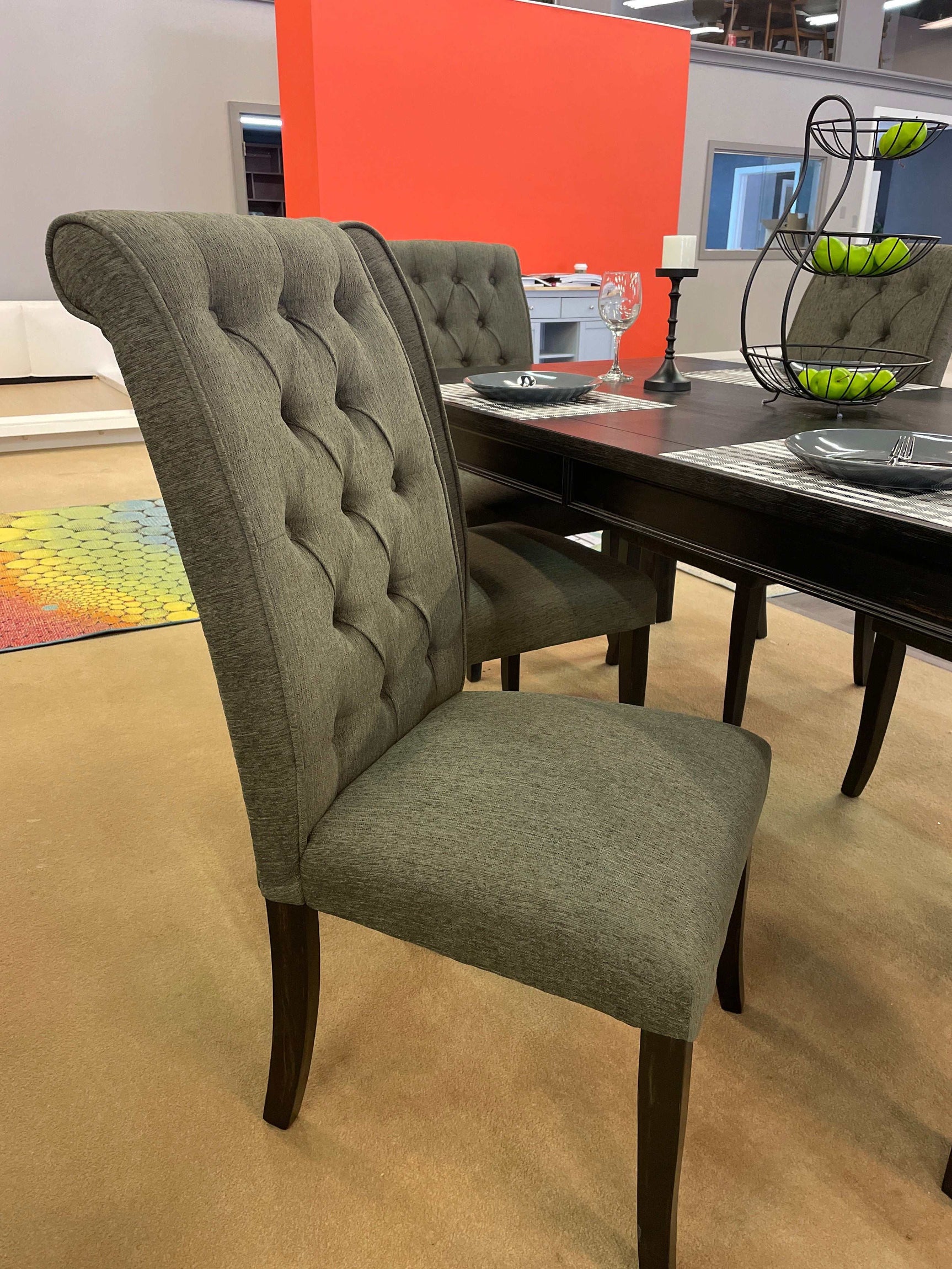 Sania III Antique Black & Gray Side Chair (Set of 2) - Ornate Home