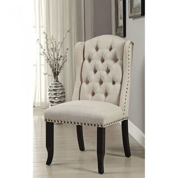 Sania III Black & Beige 6pc Dining Room Set w/ Bench - Ornate Home